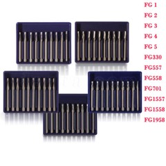 10-100 Pcs Dental Handpiece Carbide Burs FG 1 2 3 4 5 557 558 1957 1958 330 245