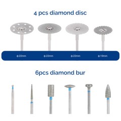 51pcs Kit de Pulido Dental HP Brocas de 2.35 mm para Compuesto y Cerámica AZDENT