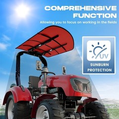 Red Tractor Canopy Tuff Top Type 48″ x 52″ For 2″x2″ & 2″x3″ ROPS Mower Roof Kit