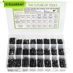 Complete M2 M3 M4 Bolt Kit: 1710 Zinc-Plated Screws, Nuts & Washers Collection
