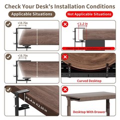 Sureup9 Under Desk Cable Management Tray Expandable 25.238.6 Heavy Duty Carbon