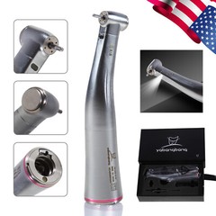 NSK Style Dental 1:5 Increasing Handpiece Fiber Optic LED Contra Angle Red Ring