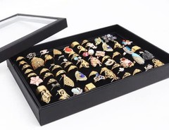 THE PERFECT PART 100 Slots Jewelry Ring 11.42 x 7.48 x 1.47 inches, Black