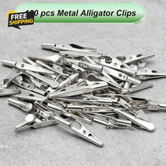 100 Pcs Metal Alligator Clips 52 Mm for Household Soldering