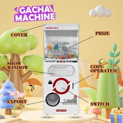 POZCMJM Capsule Vending Machine Kids Toys Mini 25 Cents White