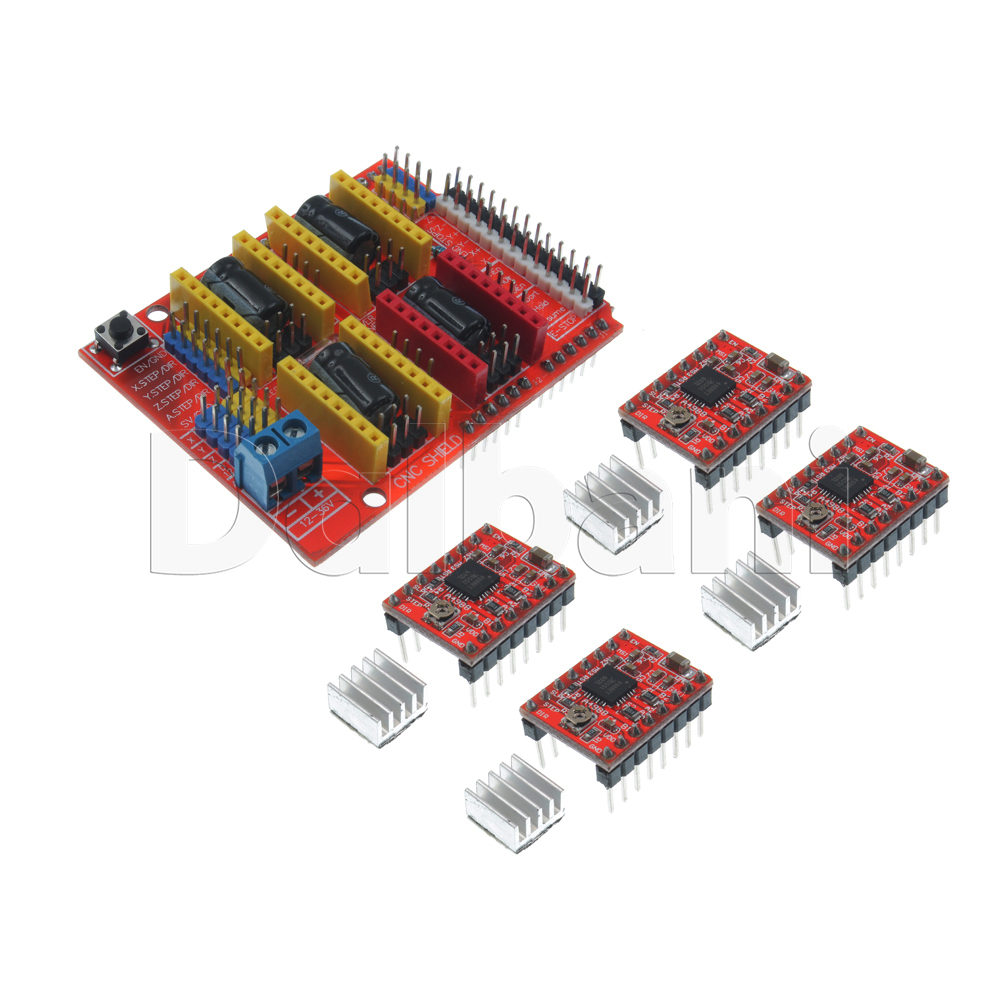 CNC Shield Expansion Board w/ A4988 for Arduino Stepper Motor Driver Engraver 3D
