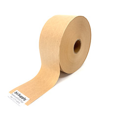 Reinforced Water Activated Kraft Carton Sealing Gummed Tape 2.75″ x 450 ft Tan