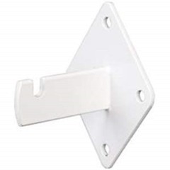 Gridwall Wall Mount Bracket – Grid Panel Mounting Brackets -White – 4 Pieces