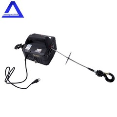 2-in-1 Portable Electric Hoist Power Winch 1100 lbs Wired Remote Control 1500W