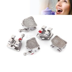 5 Packs AZDENT Dental Orthodontic Metal Brackets Braces Mini Roth.022 Hooks 345
