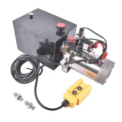 Power Unit Hydraulic Pump Dump Trailer 8 Quart Double Acting 3200 PSI Max 12V DC