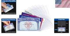 Transparent Plastic Sleeves 10x SSN Credit ID Medicare Driver Business Protector