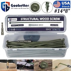 Heavy-Duty Green Timber Structural Wood Screws with Hex Socket 14*8″ Extra Long
