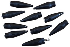 Lor of 10 Velleman CM16B Alligator Battery Clip 10A Black Insulated Connector