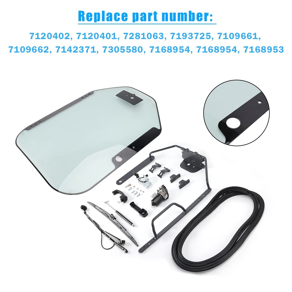 Front Door Glass kit 7120402 7120401 For Bobcat Skid Steer Loaders S450 S510 V2