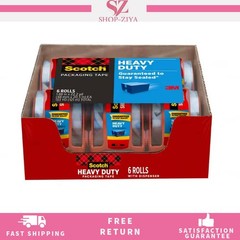 1.88 in. x 66.7 ft. Heavy Duty Shipping Packaging Tape (6-Pack with Dispenser)