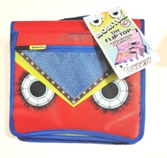 NEW Case-it M-276-ME Monsters Flip Top Zipper Binder 2″ Inch Sheet Capacity