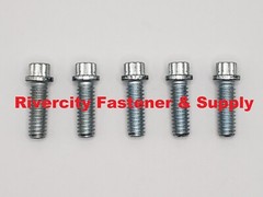 1/4-20×3/4 Steel 12 Point Flange Screws 1/4x20x3/4 Extra Strong Bolts 1/4×3/4 ZN