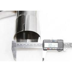 3″ OD T304 Stainless Steel X Pipe Dual Inlet Dual Outlet 15″ Long Polished