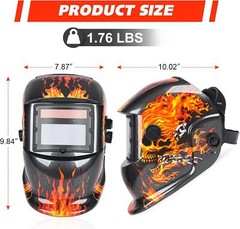 2Pack Large View Area True Color Welder Helmet Auto-Darkening Welding Hood/Mask