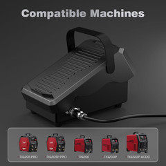 TIG Welding Foot Pedal, 5-Pin Remote Amp Control, Wider Contact Area & Strap Des