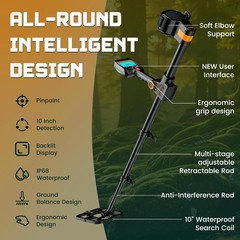 Metal Detector for Adults Waterproof – 2000mAh Chargeable Professional Cordless