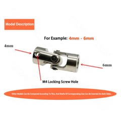 Metal Universal Joint Shaft Coupling Connector For RC Model DIY Car Boat 2-10mm