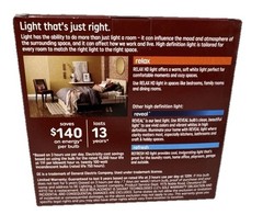 Relax LED comfortable soft white light box of 2 Gu24 base, 15W 100W replace RS