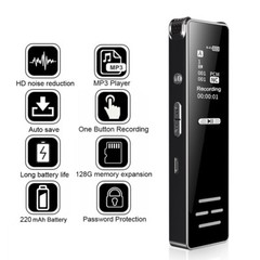 Mini Hidden Spy Digital Audio Voice Activated Recorder MP3 Playback Small Smart。