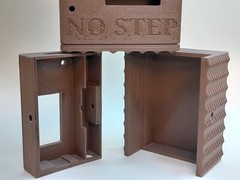 Meshtastic Heltec V3 node case Holds 2000mah batt holds 3D printed BROWN