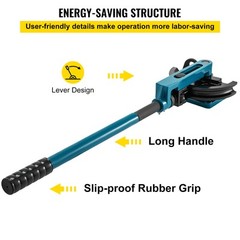 VEVOR Pipe Bender Manual Bench Bending Machine 3/8″-1″ Tube Bender Set 7 Dies