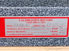 Precision Granite Inspection Surface Plate 18" Wide 24" Long 3" T