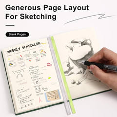 Thick Blank Journal Notebook 400 Pages 3.9 × 5.5 No Lines Soft Leather Pocket
