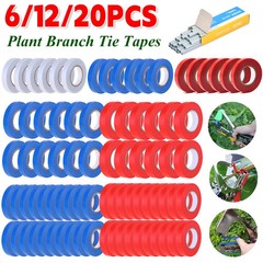 6 Rolls Plant Tie Tape + Staples Box for Garden Tying Tape Gun Tapener Refill