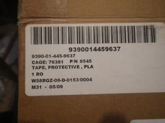 3M BLACK AEROSPACE TAPE 8545 40 MIL THICK 6 INCH WIDE ON ROLLS BRAND NEW