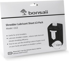 Paper Shredder Lubricant Sheets,12-Pack (8.4 X 5.9 Inch/Piece)