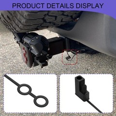 2 Pin Plug Weather Cap Replacement, SAE Waterproof Cover for Auto Color: 15PCS