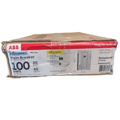 100 Amp 20-Space 40Circuit Main Breaker Indoor PlugOn Neutral Load Center Kit