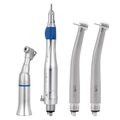 Dental High & Low Speed Handpiece Air Turbine kit Push Button Air Motor 4 Holes