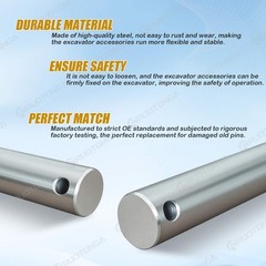 45mm x 13-In Excavator Bucket Pin fit for John Deere/Yanmar/Kubota/Takeuchi
