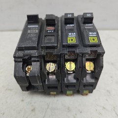 Mixed Lot of 13 Single Pole Circuit Breakers 30A Eaton Cutler Hammer Square D