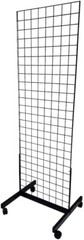 Black 2′ x 6′ Heavy Duty Rolling Gridwall Display Panels