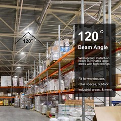 400W UFO LED High Bay Light, UFO Hi Bay Shop Lighting for Warehouse Garage GYM