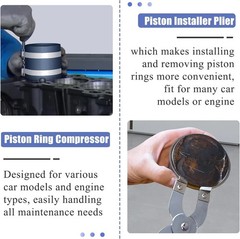 Piston Ring Compressor Tool Adjustable 2.08″-6.89″ Engine Plier Installer
