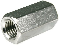 Stainless Steel Coupling Nuts, Threaded Rod UNF, 5/16-24 X 7/16 x 1, Qty 1