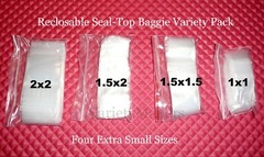 400 Reclosable Bag Variety Pack 1×1 1.5×1.5 1.5×2 2×2 Tiny Seal-Top Baggies