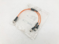 New IFM E12723 Y-Splitter Cable M12 Socket / 2x M12 Plugs