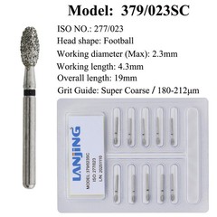 Dental FG Football Diamond Bur 379/023F 023C Bur Fine Super Coarse High Speed