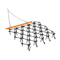 4×4 FT Heavy Duty Tow Behind Drag Harrow 1/2″ & 3/8″ Tines for ATV Lawn Tractors
