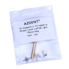 10 Model AZDENT Dental Orthodontic Crimpable Hook Stops Type 10pcs/pack